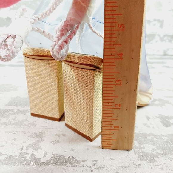 NEW Schutz Hina Women's Daisy Floral White Summer Block Heel Sandals I711 - Picture 9 of 13